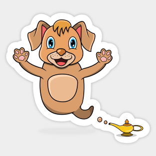 Cute Dog Ghost and Flying Sticker